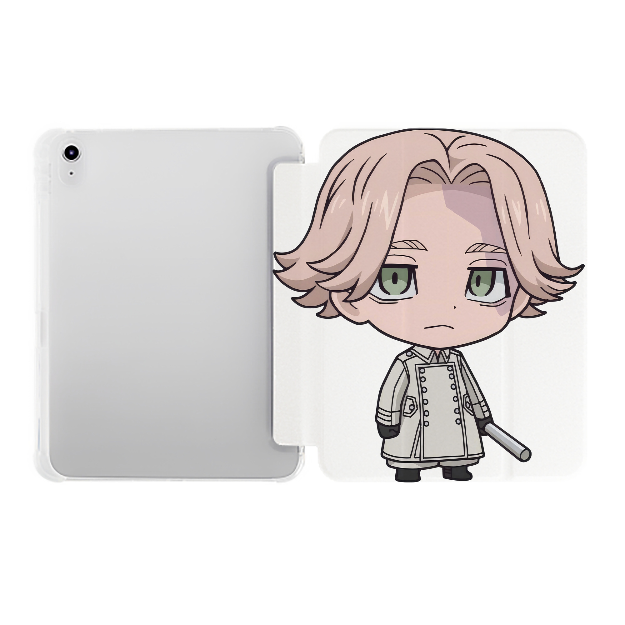 （画像用） 東京リベンジャーズ Tokyo Revengers IPad ケース ペン収納付き 三つ折りスタンド PUレザー×シリコン 対応機種9.5/10.5/10.9インチ
